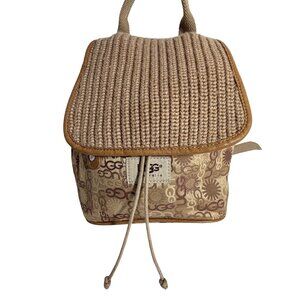 UGG Australia Womens Logo-Print Canvas / Knit Mini Backpack HTF EUC